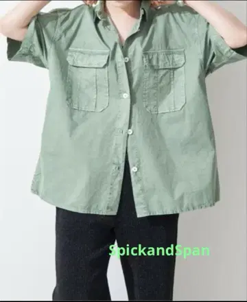 SpickandSpan 가먼트 다이 사파리 셔츠