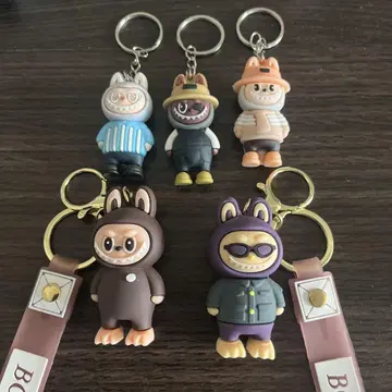 해외 인기 러브리 키링 5개 세트 동물 캐릭터