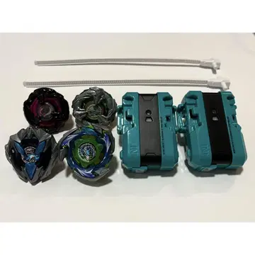 베이블레이드 x 런처 2개 베이블레이드 4개 세트 7
