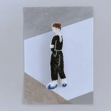 오드리 헵번 비즈 브로치