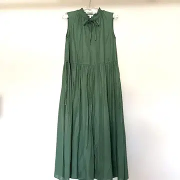 에네스베 그린 슬리브리스 롱 원피스 36