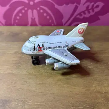 쇼와 레트로 양철 JAL 비행기 8114 풀백