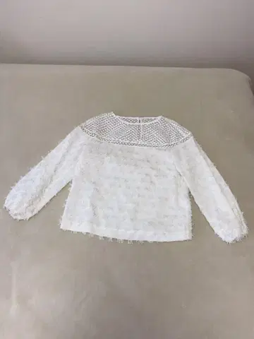 화이트 레이스 디자인 상의 M 사이즈