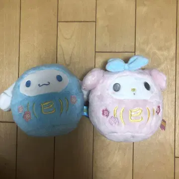 시나모롤 마이멜로디 달마 봉제 인형 2개, 띠 봉제 인형, 산리오