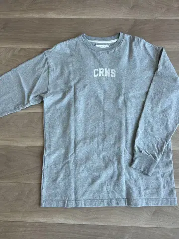 CRONOS 그레이 로고 긴팔 티셔츠 S