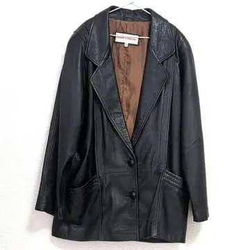 램 가죽 자켓 블랙 싱글 버튼 남성용 여성용 빈티지