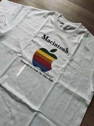 애플 매킨토시 Macintosh T셔츠 화이트 XL 빈티지