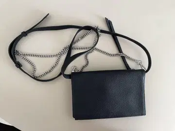 AllSaints Fetch Chain Wallet 가죽 숄더백