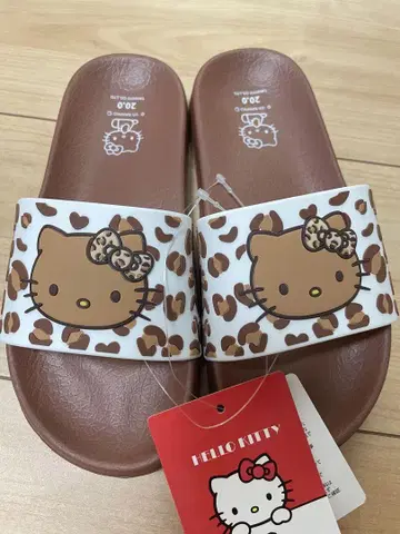 산리오 키티 레오파드 무늬 샌들 20cm