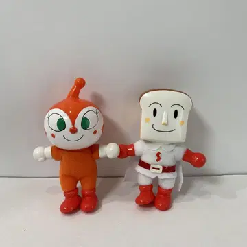[ 초레어 ] 1998년 짤랑이 식빵맨 소프트 비닐 봉제 인형 레트로