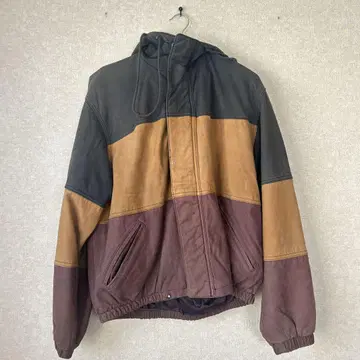 90s 천연 가죽 아우터