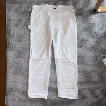 80s Dickies 화이트 페인터 팬츠 오버 사이즈