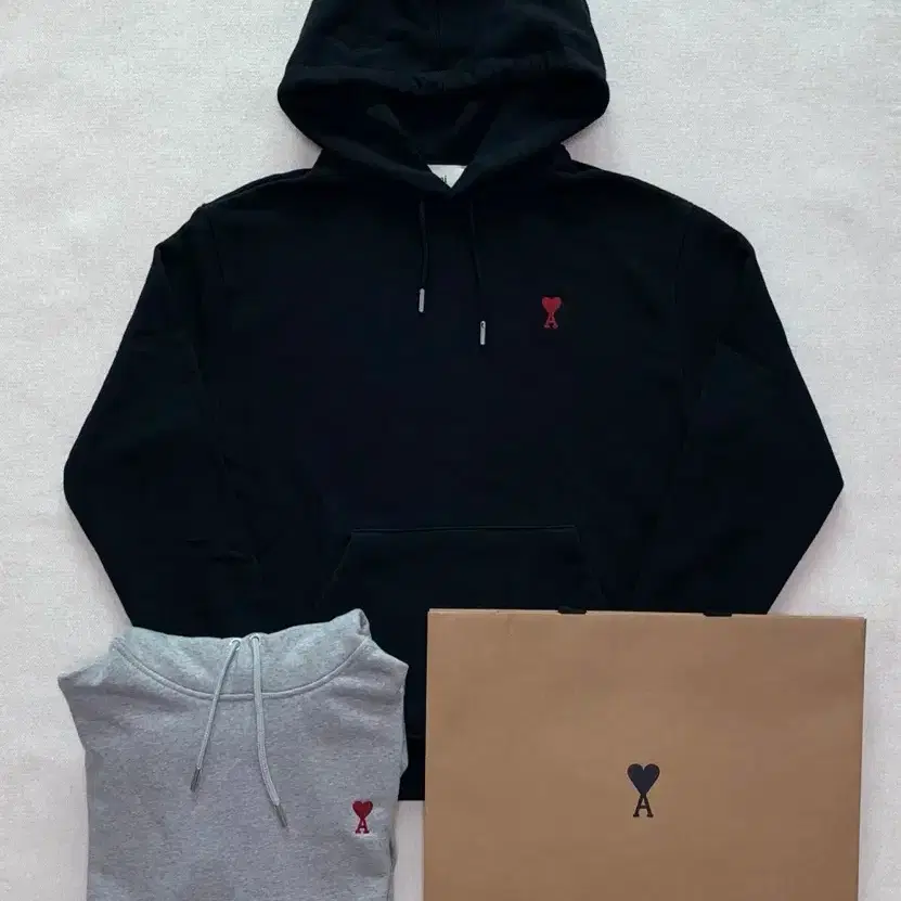 [QR 가능] 아미 스몰로고 하트 후드맨투맨 미개봉 새상품