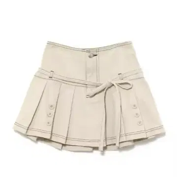 andmary Kika button mini skirt beige S