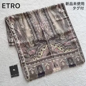 미사용 새상품 ETRO 에트로 대형 스톨 숄 페이즐리 올 패턴