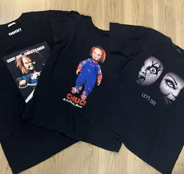 빅 사이즈 차일드 플레이 처키 반팔 T셔츠 3종 세트