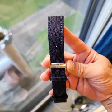TISSOT 캔버스 원단 다크 네이비 시계 밴드 SSS-AB