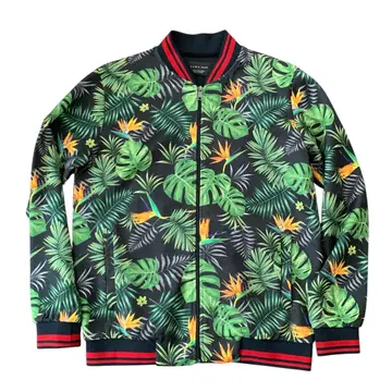새상품급 ZARA MAN 자라맨 보태니컬 무늬 지퍼 블루종 M