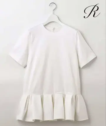 23구 R 화이트 페플럼 티셔츠