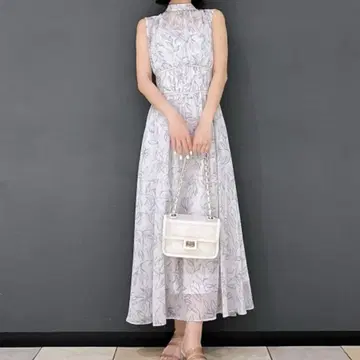 [ MERCURYDUO ] 플라워 슬리브리스 원피스 S