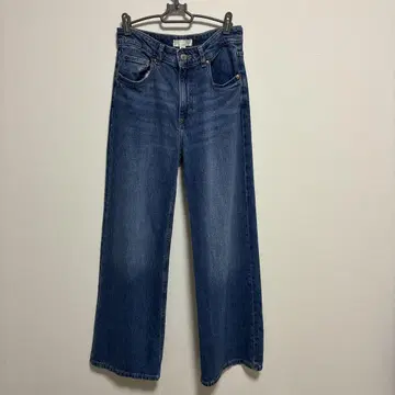 H&M 와이드 하이 데님 데님 블루 38 사이즈
