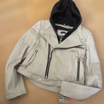 Spiral Girl 라무 가죽 라이더 자켓