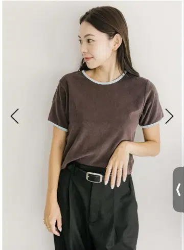 바이컬러 파일 티셔츠