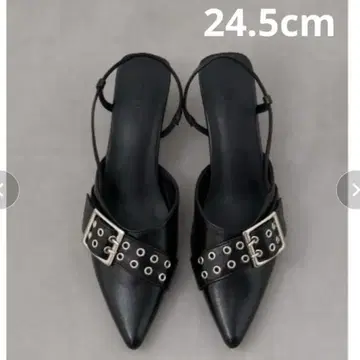AZUL by moussy 버클 벨트 펌프스 블랙 24.5