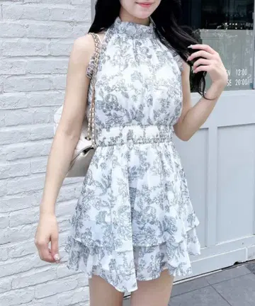 잉그 슬리브리스 미니 원피스 원피스 이번 시즌 신상