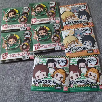 귀멸의 칼날 캔뱃지, 러버 마스코트 세트