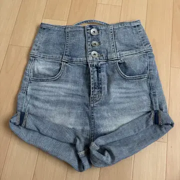 GYDA 하이웨스트 숏 데님 팬츠
