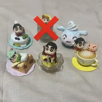 짱구는 못말려(크레용 신짱) 오라와 만복 스위츠 피규어 5개 세트