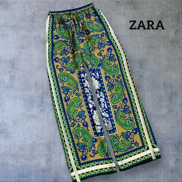 새상품급! ZARA 페이즐리 무늬 새틴 팬츠