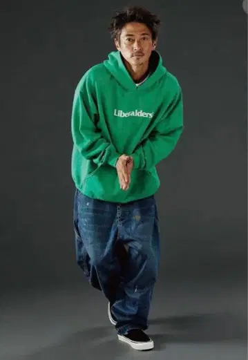 Liberaiders STAMPED DENIM SARROUEL PANTS