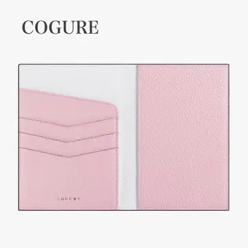 COGURE 코그레 천연 가죽 여권 케이스 핑크