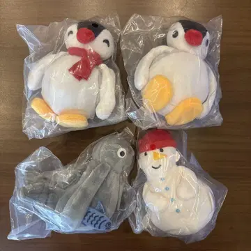 핑구 봉제 인형 가챠 눈사람 로비 핑가