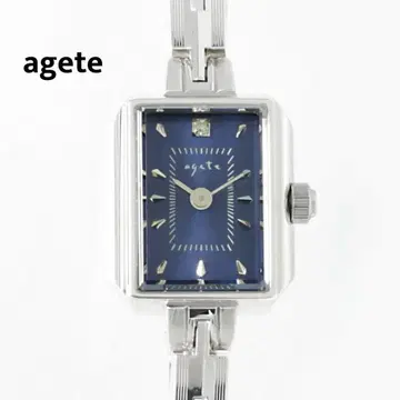 agete 아가 스퀘어 페이스 주얼리 워치 아날로그 손목시계
