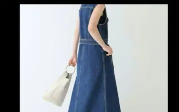 데님 롱 원피스 인디고 블루