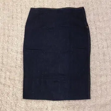 ZARA DENIM 데님 타이트 스커트 무릎 아래 길이 블루 데님 L