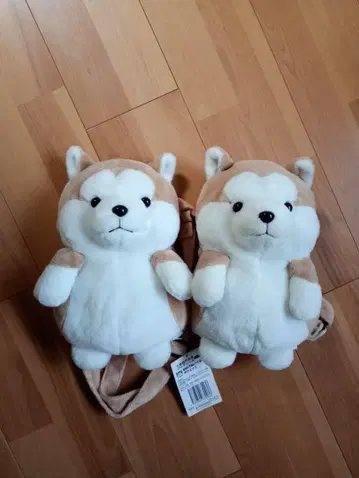 아키타견 봉제 인형 백팩 2세트