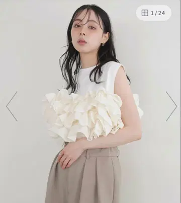 LIAN 프릴 도킹 T셔츠