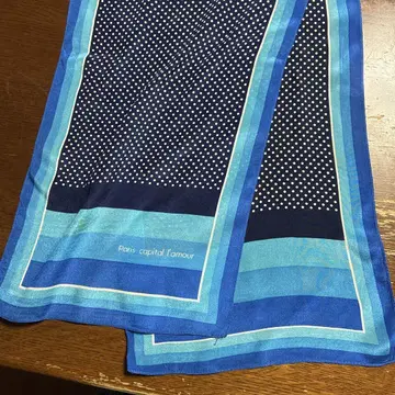 파리 수도 랑방 스카프 120cm 25cm 도트