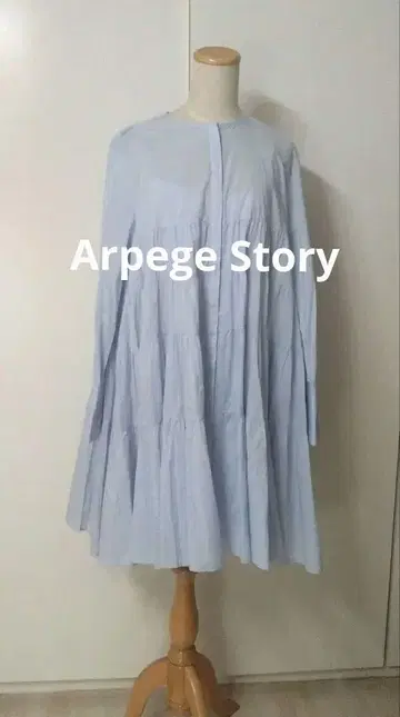 택 포함 새상품 Arpege Story 티어드 원피스 정가 23100엔