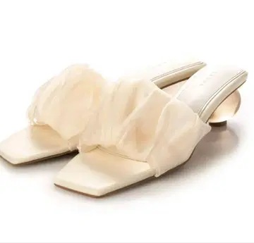 RANDA 개더 디자인 시어 뮬 S 사이즈 22.5cm