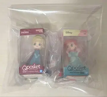 Qposket 디즈니 프린세스 미니어처 피규어 엘사 아리엘