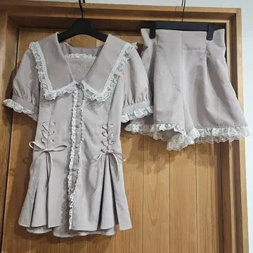 시크릿 허니 레이스 프릴 세일러 셋업