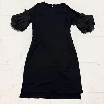 야마다야 FENNEL 면 100% 볼륨 슬리브 원피스 38 M 빅