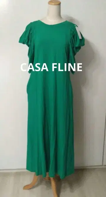 택 포함 새상품 CASA FLINE 7부 소매 원피스