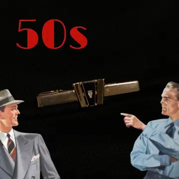 빈티지 넥타이 핑 아토믹 레트로 로카빌리 50s 수트 쇼와