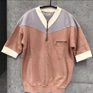 빈티지 맨투맨 하프 지퍼